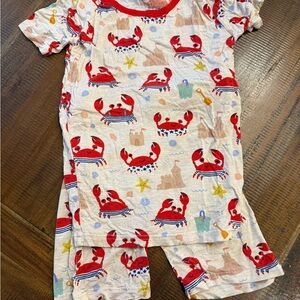 Little Sleepies Red Crab Kids Pajama Set
